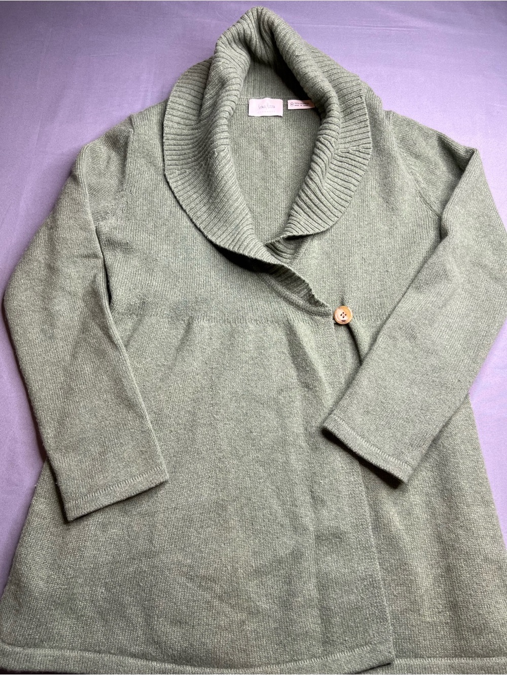 Neiman Marcus Cashmere Sweater - Light Sage size Medium - Picture 3 of 10